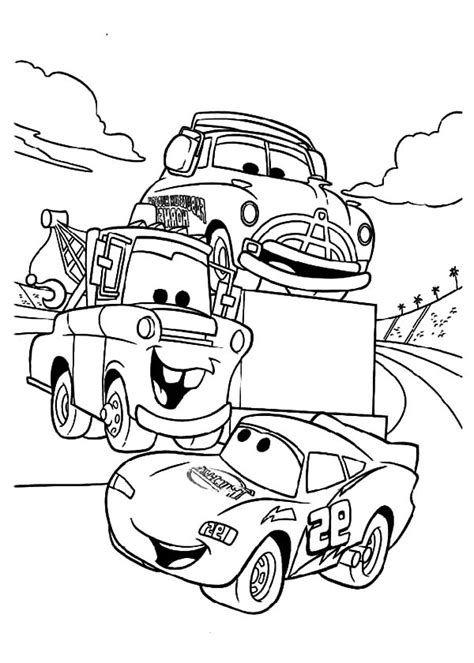 A beautiful coloring page of finn mcmissile, a master british spy and character from cars 2! Tow Mater Say Hallo to McQueen Coloring Pages | Color Luna