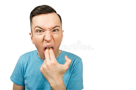 Young Guy Inserts Two Fingers In The Mouth To Induce Vomiting On A