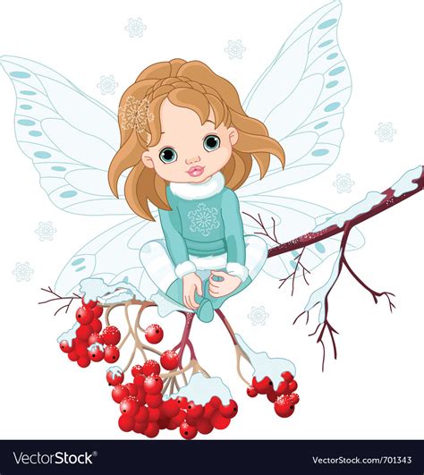 Winter Fairy Royalty Free Vector Image Vectorstock