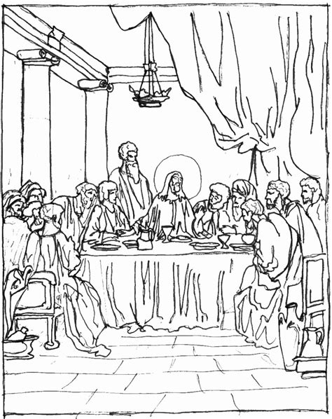 16 The Last Supper Childrens Coloring Pages Info
