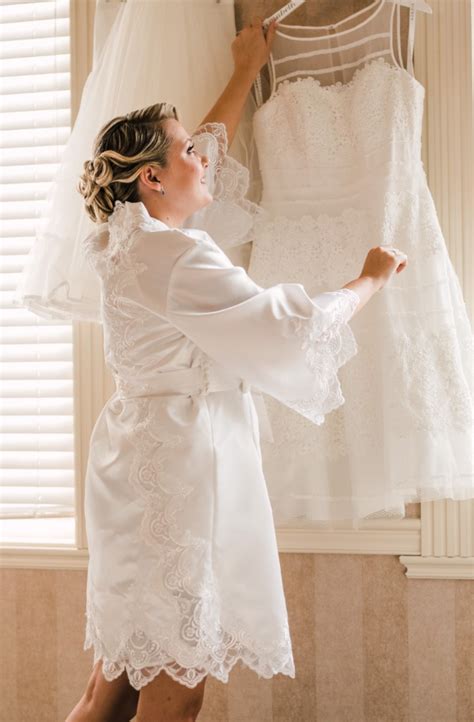 Wedding Robes For Brides Made From Moms Wedding Dress Unbox The