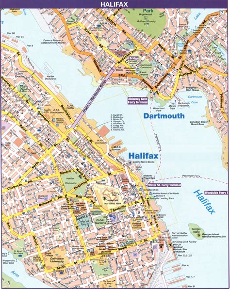Map Downtown Halifax Nova Scotia Canadahalifax City Map With Highways