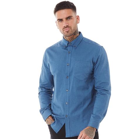 Buy Ben Sherman Mens Long Sleeve Oxford Shirt Royal Blue