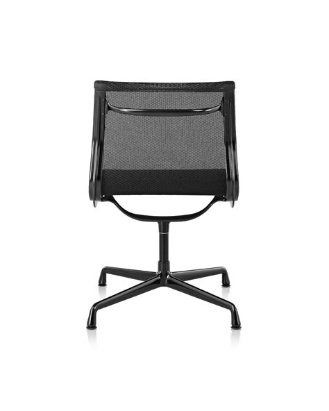 The original design featured a woven suspension back and seat stretched. Eames Aluminum Group Side Chair - Herman Miller
