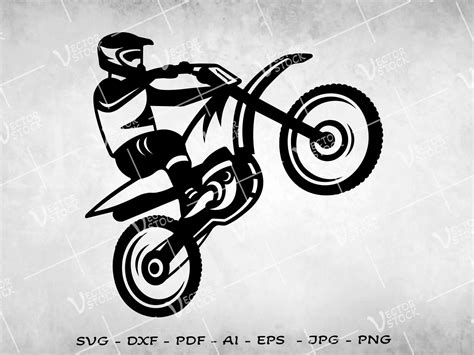 Motocross Svg Motorcycle Svg Biker Svg Dirt Bike Svg Png