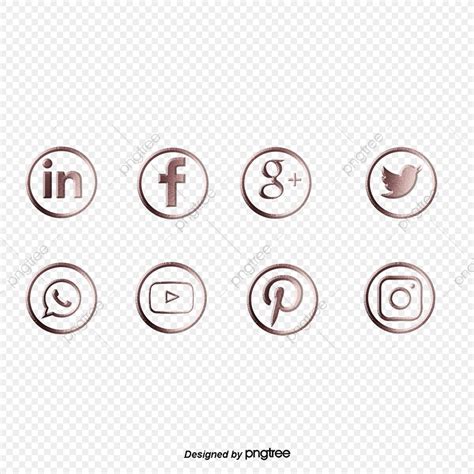 This pack includes app icons in metallic rose gold and white. Rose Gold Stereo Social Media Icon, App, Facebook, Icon PNG Transparent Clipart Image and PSD ...