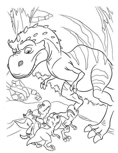 Ice Age Dinosaurs Coloring Page
