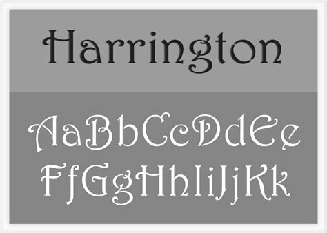 Harrington Font Alphabet Stencil Letter Stencils Stencils Online