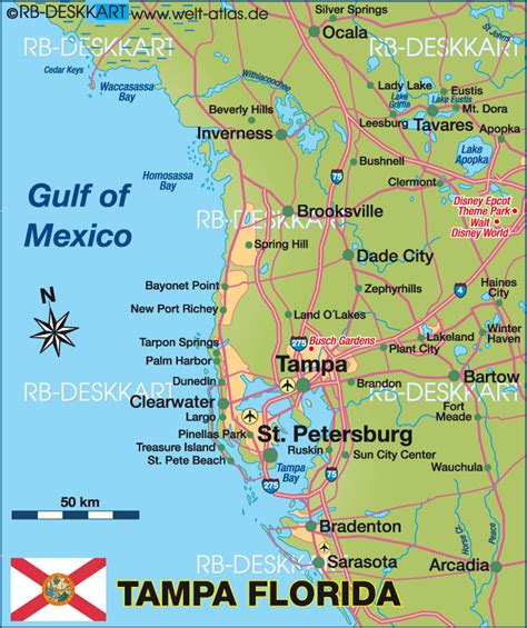 Tampa Map Travelsfinderscom