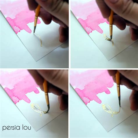 Diy Watercolor Place Cards Persia Lou