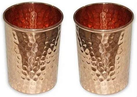 Round Pure Copper Glass Hammered For Hotel Capacity 250 Ml At Rs 105
