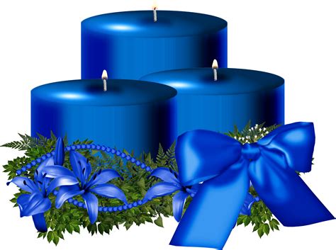 Blue Christmas Candle Png Image For Free Download
