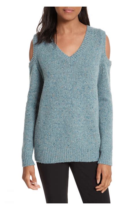 Main Image Rebecca Minkoff Page Cold Shoulder Sweater Cold Shoulder Sweater Cut Out Top