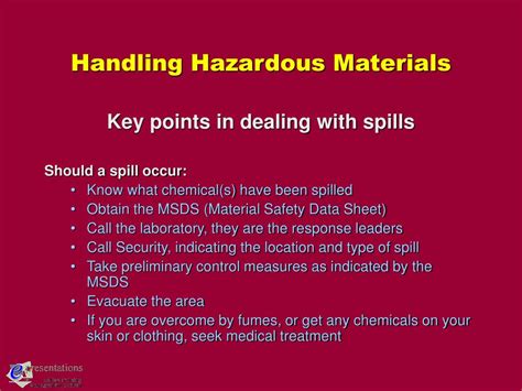 Ppt Handling Hazardous Materials Powerpoint Presentation Free