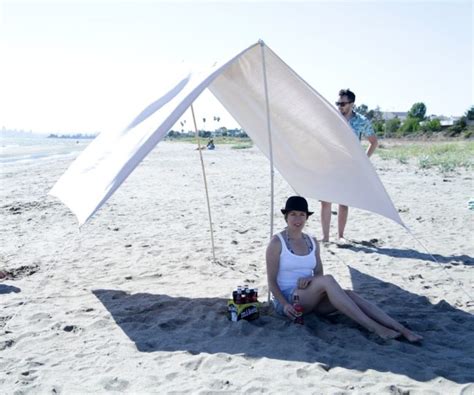 Build a covered sandbox in no time at all. 6 DIY Beach Tents To Prevent Sun Burning - Shelterness