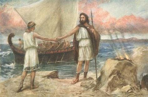 Telemachus Invites Theoclymenus To His Boat Jan Styka