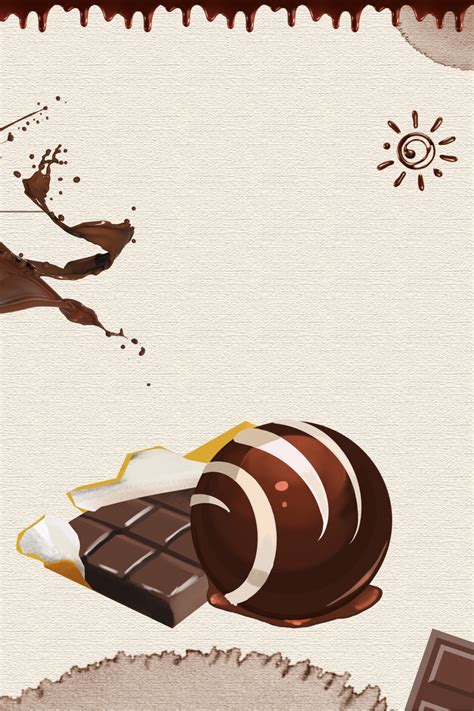 Stylish Minimalist Geometric Chocolate Poster Background Material