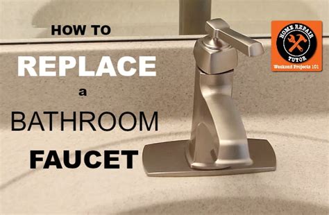 Have a bucket handy, because you will have some water leak out when you go to unhook the hoses. How to Replace a Bathroom Faucet | Home Repair Tutor