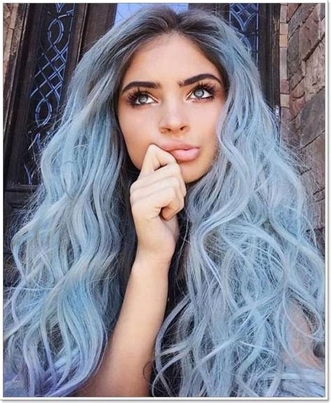 This Icy Blue Hair Is Giving Us Chills ️ For A Pastel Blue Look That