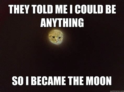 They Told Me I Could Be Anything So I Became The Moon Moon Cat
