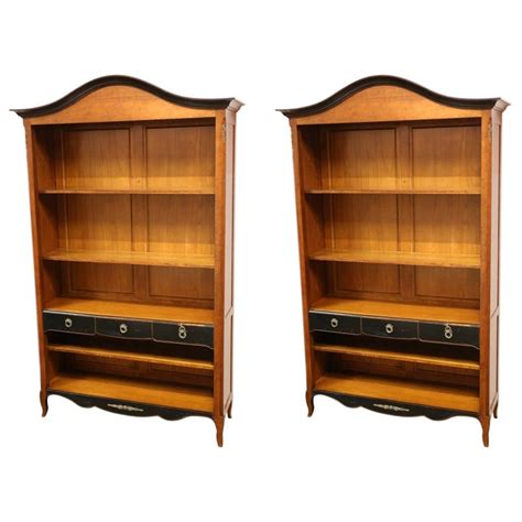 Pair Of Louis Xv Hand Carved Bookcases W 3 Drawers Free Local