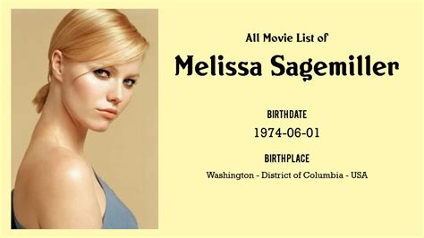Melissa Sagemiller Movies List Melissa Sagemiller Filmography Of Melissa Sagemiller Youtube