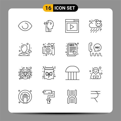 16 Black Icon Pack Outline Symbols Signs For Responsive Designs On