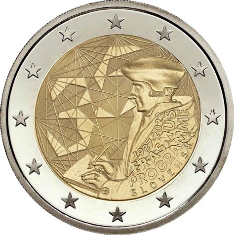 Slovakia 2 Euro Coin 35 Years Of The Erasmus Programme 2022