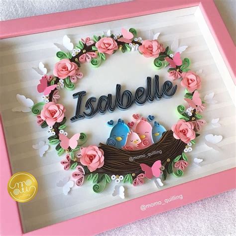 Momo Quilling And Paper Art On Instagram “para A Isabelle 🌸🐦🐤🐥🐥🌸
