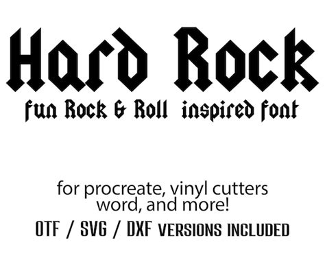 Hard Rock Font Rock And Roll Font Electric Font Svg Font Etsy Australia