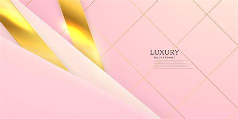 Premium Vector Abstract Pink And Gold Background With Gorgeous Golden