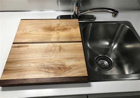 Airstream Bambi Cutting Board Sink Cover Wood 27x16 Double Sink