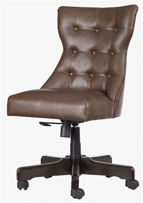 Comfortable desk chairs mean you can spend more time concentrating on work, rather than a pain in your back. Brown Home Office Swivel Desk Chair from Ashley | Coleman ...