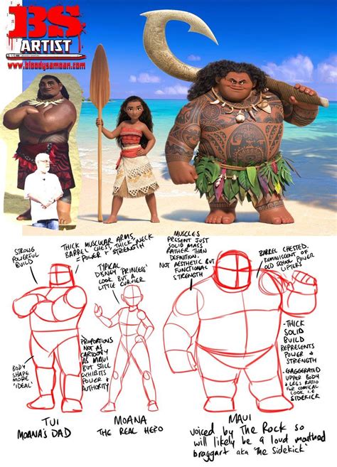 Image Result For Maui Moana Character Design Character Model Sheet