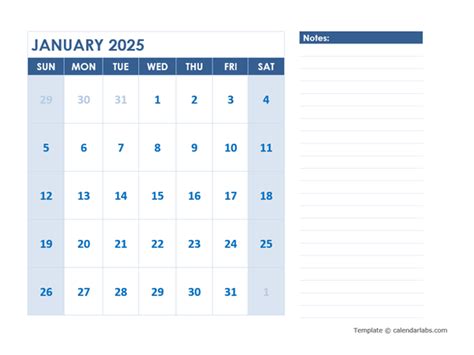 2025 Blank Printable Calendar Free Printable Templates