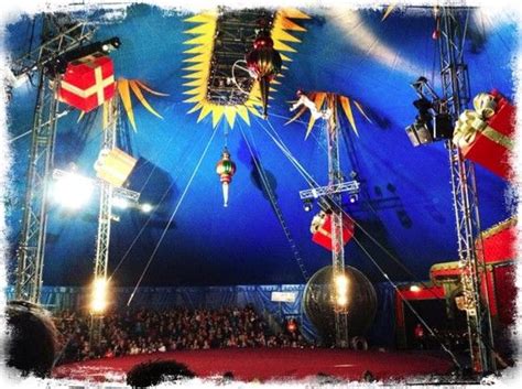 inside the circus tent