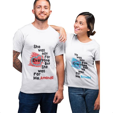 Available In Different Color Customized Couple T Shirts At Best Price
