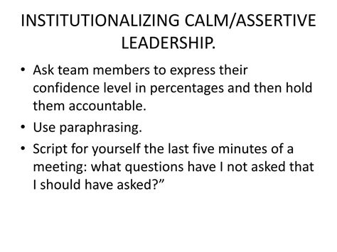 Ppt Fake It Till You Become It Calm Assertive Leadership Powerpoint Presentation Id8871712