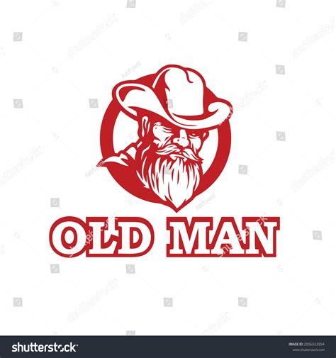 Old Man Face Logo Design Vector Stock Vector Royalty Free 2006923994
