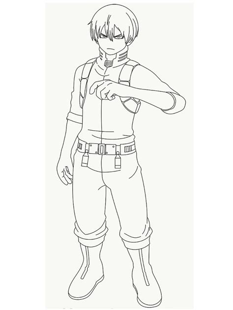 My Hero Academia Coloring Pages Shoto Todoroki Lineart By Freezescoles Images And Photos Finder