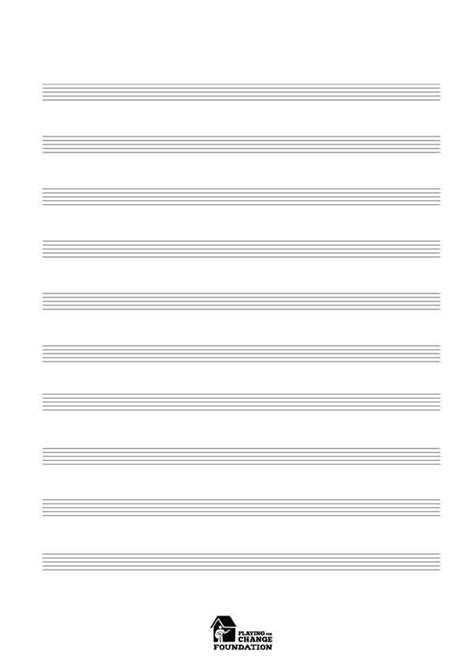 To download these blank piano sheet music for free, simply explore our different templates and click on the download button when one of them interests you. blank-music-sheet-pfcf - Playing For Change Foundation