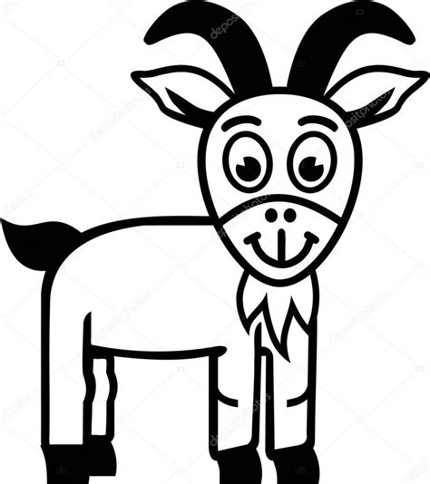 Cartoon Goat Outline Goat Cartoon Outline — Stock Vector © Miceking