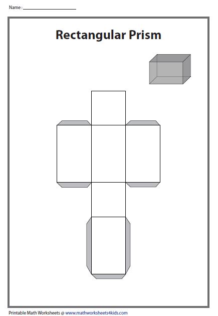 The easiest net to start with is that of cube, because all the faces are same. 9 Best Images of Nets And 3D Shapes Worksheet - Pentagonal ...