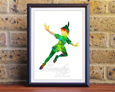 A free download from peter pan records about staying healthy during the pandemic. Disney Peter Pan Silhouette Poster Wall Art / Home Decor ...