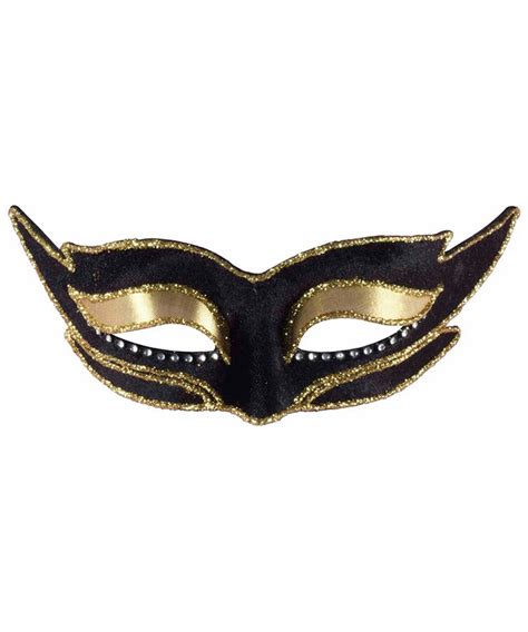 Adult Modern Black Masquerade Mask Halloween Costume Mask