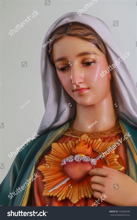 Immaculate Heart Mary Statue Our Lady Stock Photo 724206436 Shutterstock