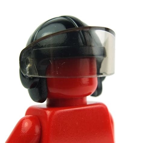 Lego Accessories Minifig Minifig Black Helmet And Trans Black Visor