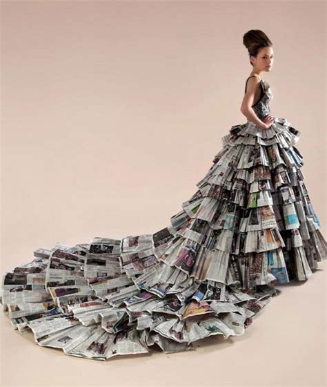 creative newspaper craft fashion ideas hative