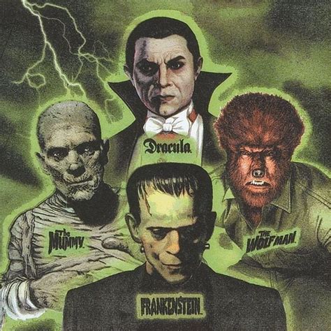 Fab Four The Mummy Dracula The Wolfman Frankenstein S Monster Monster Horror Movies