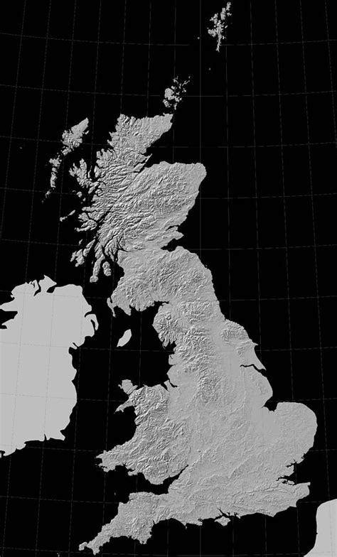 Great Britain Relief Map Photograph By Getmapping Plc